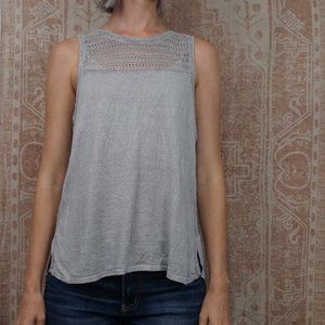 ⭐Loft soft crochet detail knit tank
